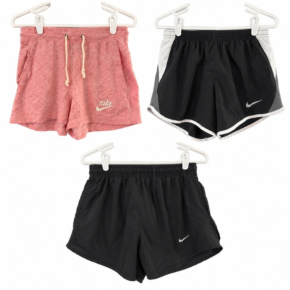 Nike Lot of 3 Athletic Shorts Women S Black Grey Pink Tempo Running Training